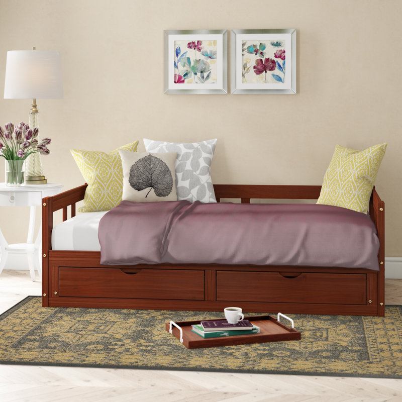 Harriet Bee Bechtold Twin Platform DayBed with King Trundle and Storage